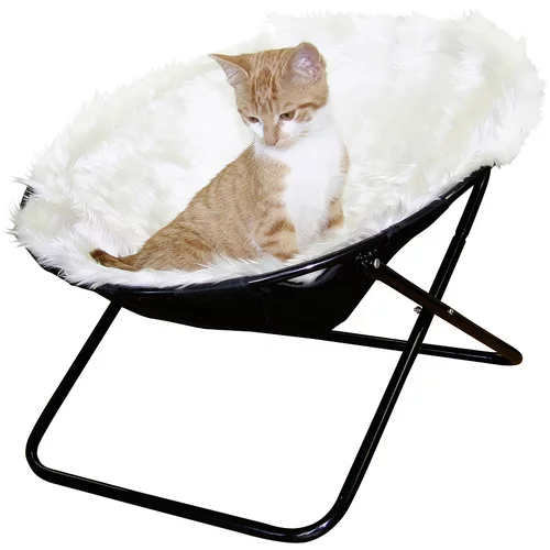 Kerbl Fotelja za mačke Sharon - Ø 50 cm bijele boje