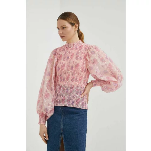 Bruuns Bazaar Bluza za žene, boja: ružičasta, s uzorkom