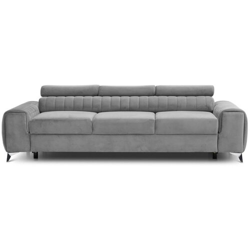 ELTAP Svijetlo siva baršunasti sklopiva sofa 261 cm Laurence – Cijene