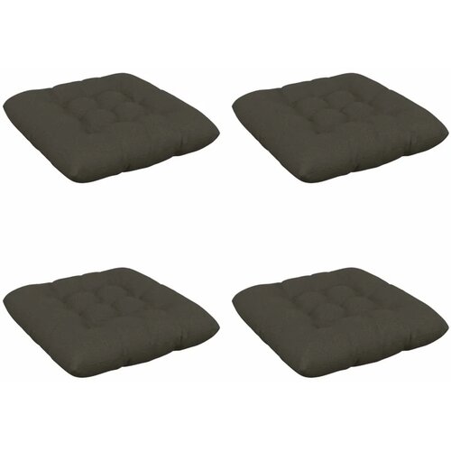  Jastučići za sjedenje VIANEN 4 kom. 100% poliester Antracit - Antracit 45 x 45 x 12 cm Slike