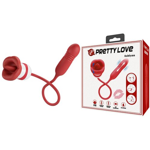 Pretty Love Ashlynn Thrusting & Licking Double Vibrator Red Cijene