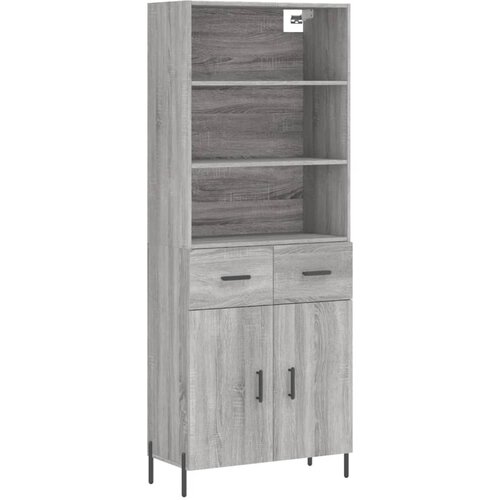  Visoka komoda siva sonome 69,5x34x180 cm od konstruiranog drva Slike