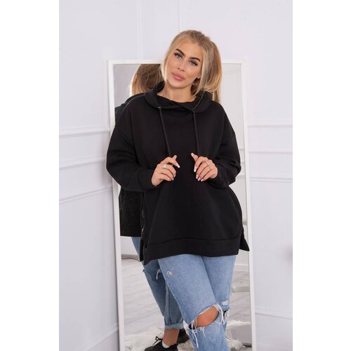 Kesi Insulated sweatshirt with side zipper black Slike