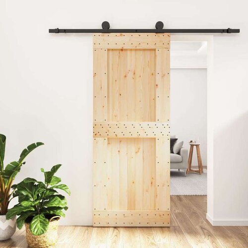  Klizna vrata s priborom za montažu 85 x 210 cm masivna borovina Cijene