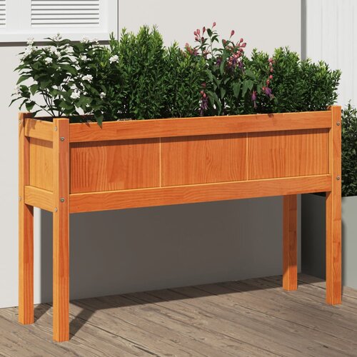 vidaXL Vrtna sadilica s nogama voštano smeđa 110x31x70 cm od borovine Cijene