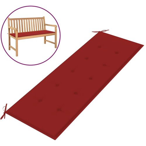 vidaXL Blazina za vrtno klop rdeča 150x50x3 cm Cene