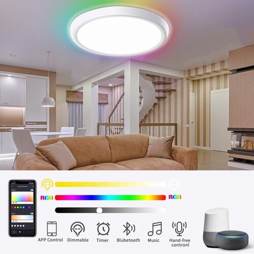  Immax NEO 07164-40 - LED RGBCCT prigu&amp;scaron;iva svetiljka 50W/230V Wi-Fi Tuya + daljinski upravljač Slike