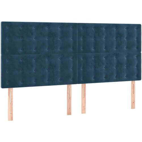  LED uzglavlje tamnoplavo 180x5x118/128 cm bar&amp;scaron;unasto Slike