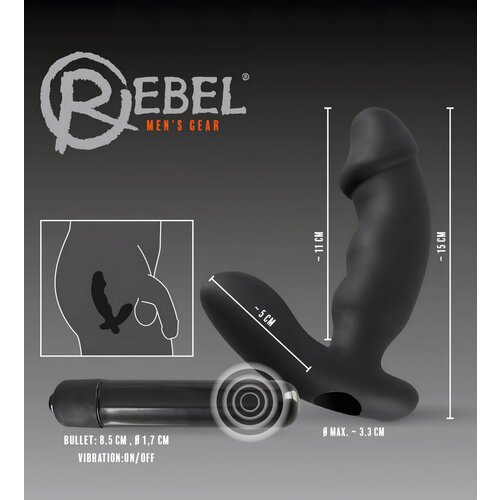 Rebel penis vibrator prostate (crni) Slike