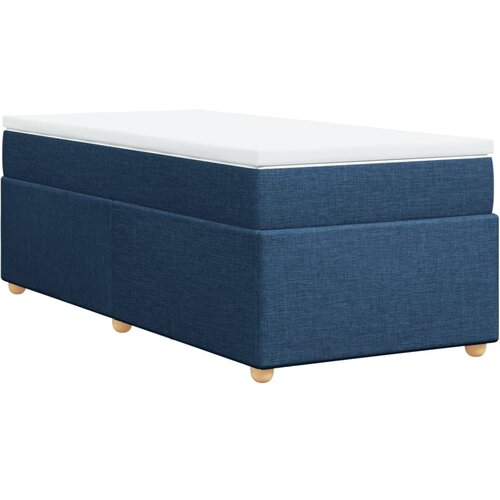 vidaXL Box spring postelja z vzmetnico modra 100x200 cm blago, (21291620) Cene