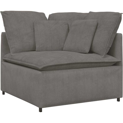  Modularna sofa s jastucima, korduro tkanina, svijetlo siva Slike