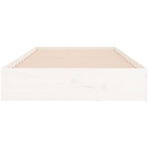  Okvir za krevet od masivnog drva bijeli 90 x 200 cm Slike