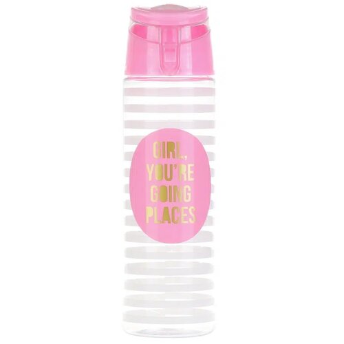 Play Refresh, flašica za vodu, plastična, linije, 650ml Girl you are going places Cene