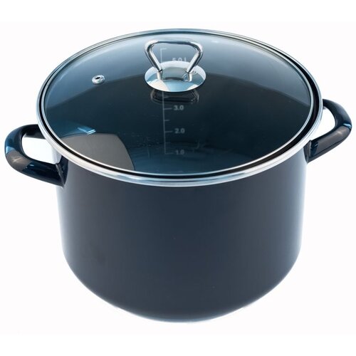 Fackelmann lonac+stakleni poklopac 22cm,emajl 5.5L Slike