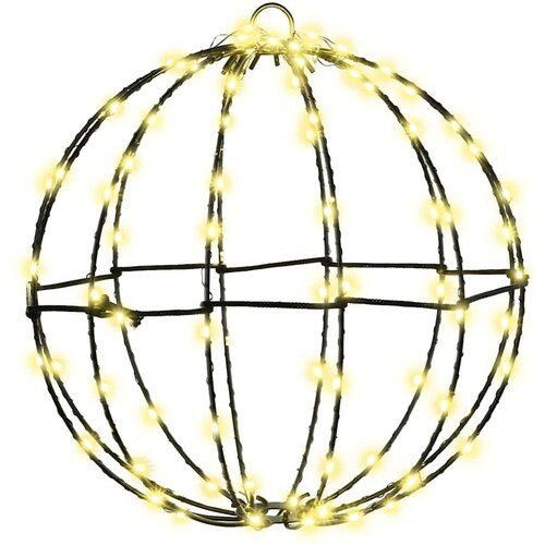 VidaXL Lopta s 96 LED svjetlima Topla bijela 30 cm Metal Slike