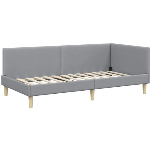 vidaXL Kotna postelja Drugo z vzglavjem Svetlo siva 100 x 200 cm, (5000069485) Cene