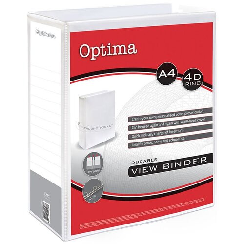 Optima Mapa prospekt A4-75mm 4R bijela/folija 24513 Cijene