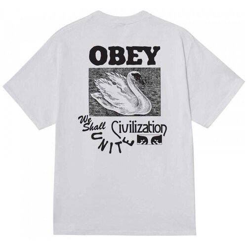 Obey Majice s kratkimi rokavi civilization Bela Cene