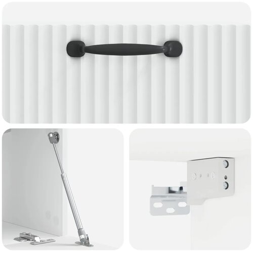  TV ormar za zid Bijela 59 5 x 31 x 30 cm Konstruirano drvo - Bijela 59 5 x 31 cm Slike