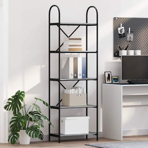 VidaXL Polica Sivi hrast sonoma 60 x 30 x 183 cm Konstruirano drvo Slike