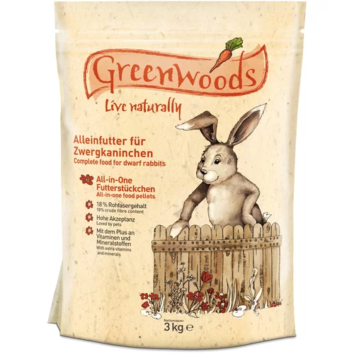 Greenwoods za patuljaste kuniće - 3 kg