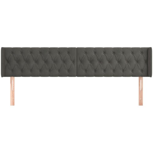  Uzglavlje s u&amp;scaron;ima tamnosivo 203x16x78/88 cm bar&amp;scaron;unasto Slike