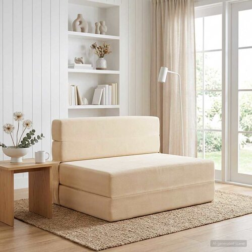 SOFA na razvlačenje Krem 70 x 72 x 60 cm Tkanina Cene