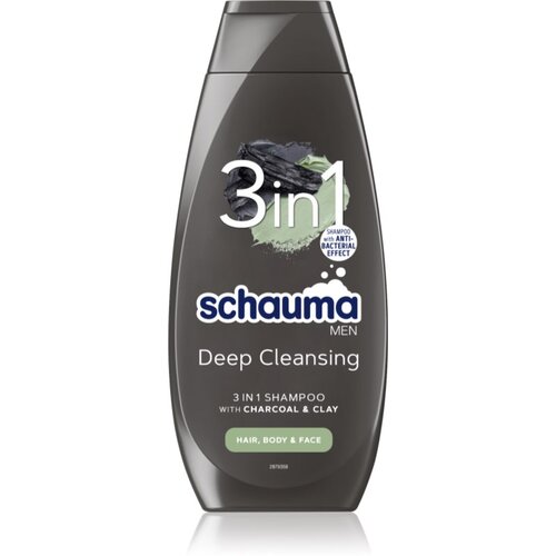 Schwarzkopf Schauma MEN &amp;scaron;ampon s aktivnim ugljenom za lice, tijelo i kosu 400 ml Slike