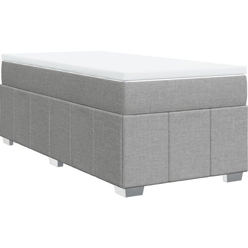 Maison Chic Box spring postelja - Vzmetna postelja z vzmetnico svetlo siv 100x200 cm blago SL17668, (21895311) Slike