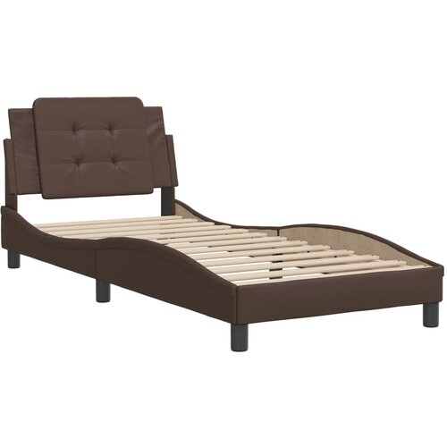 vidaXL Posteljni okvir z vzglavjem rjav 80x200 cm umetno usnje, (21111960) Cene
