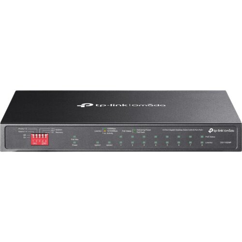 Tp-link Omada 10-Port Gigabit Desktop Switch with 8-Port PoE+ 8&amp;times; Gigabit PoE+ Ports, 2x Gigabit Non-PoE Ports,... Slike