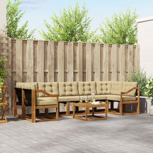  Set vanjskih sofa 8 kom. Prirodna i bež Cene