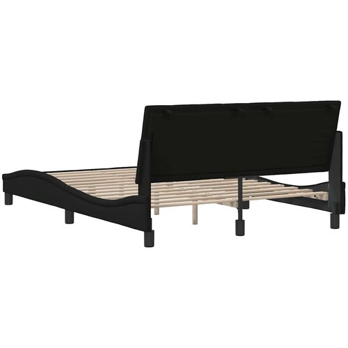  Okvir kreveta bez madraca Hanko crni 120 x 200 cm od tkanine Slike