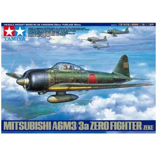 Tamiya model kit aircraft - 1:48 mitsubishi A6M3/3a zero fighte (zeke) Cene