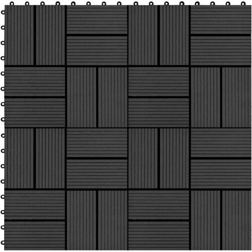 vidaXL Talne plošče 22 kosov 30x30 cm 2 m² WPC črne, (21143989) Cene