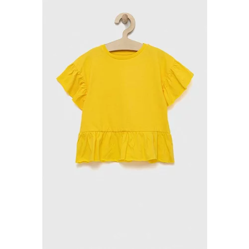 Zippy Dječja pamučna majica kratkih rukava boja: žuta