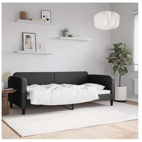vidaXL Dnevni krevet crni 90 x 200 cm od tkanine Cene