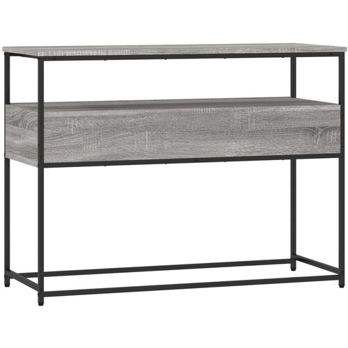  Konzolni stol siva boja hrasta 100x40x75 cm konstruirano drvo Slike