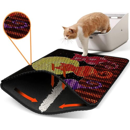 WALLXPERT Nrszn0107 multicolor cat litter mat Cene