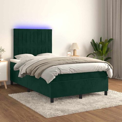  box spring s madracem LED tamnozeleni 120x200 cm bar&scaron;un Cijene