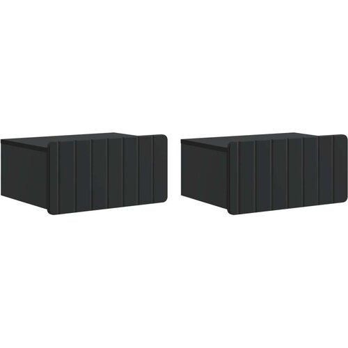 Stenski nočni omarici s predalom 2 pcs Črna 49 x 34,5 x 24 cm, (5000209984) Cene
