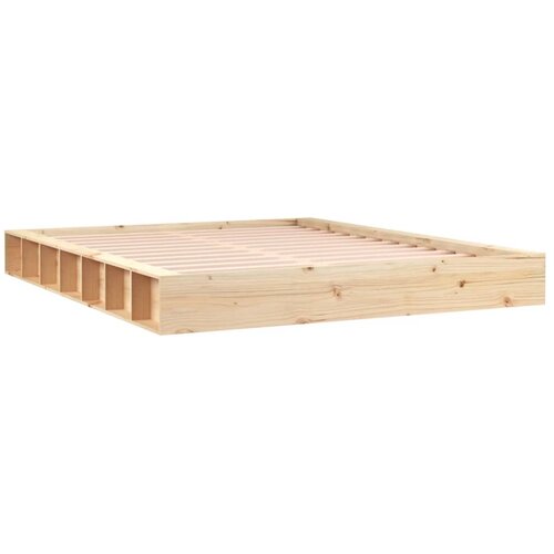  Okvir za krevet 120 x 200 cm od masivnog drva Slike