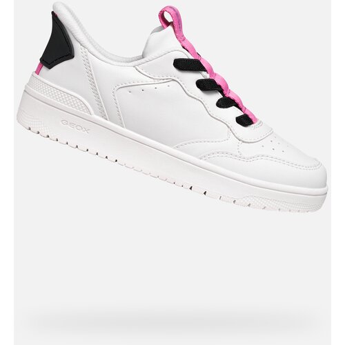 Geox White Girls Washiba Fast In Sneakers - Girls Cene
