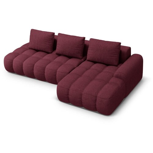 Cosmopolitan Design Bordo rdeča raztegljiva/s prostorom za shranjevanje kotna sedežna garnitura (desni kot/z ležalnikom) Linz &amp;ndash; Slike