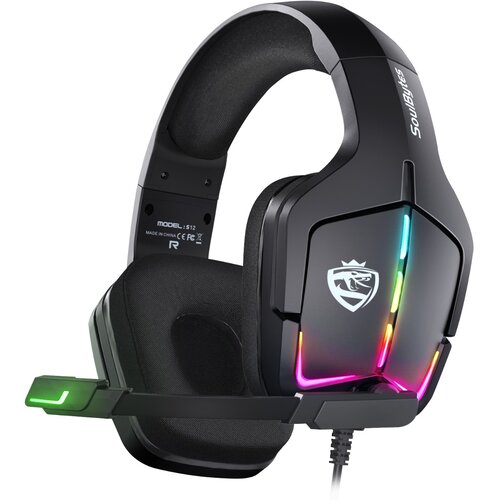 INF Žične igralne slu&scaron;alke S12 &ndash; črne z RGB osvetlitvijo in Y-split kabel, (5000296271) Cene