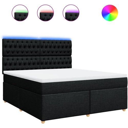 Maison Chic Box spring postelja - Vzmetna postelja z vzmetnico črna 180x200 cm blago SL23554, (21879230) Cene