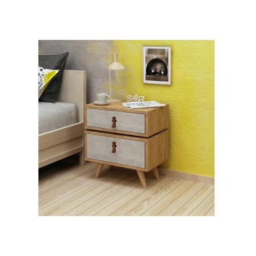 Hanah home Olenj Komoda s ladicama, sivo-smeđa Cene