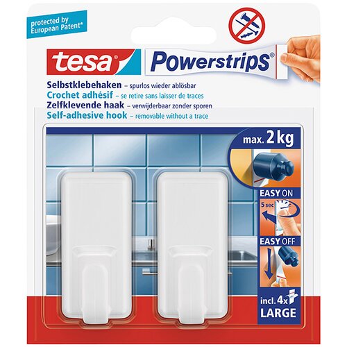  Powerstrips Samoljepljivi držač (Veličina: L, Bijele boje, 2 Kom.) Cijene