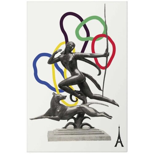  Plakat - Collage Graphic - Woman Shooting a Bow 40x60 Bez okvira Slike