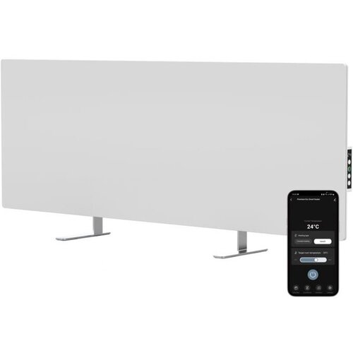 Aeno Premium Eco Smart Heater, 700W, Tempered glass, Infrared+convection heating type, Led display Plug type: Europe (EF type), WHITEManufa Cene